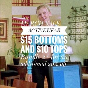 MARCH SALE Activewear! ALL MONTH LONG.